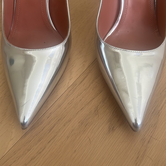 Amina Muaddi silver Ami mirror pump - Picture 3 of 6